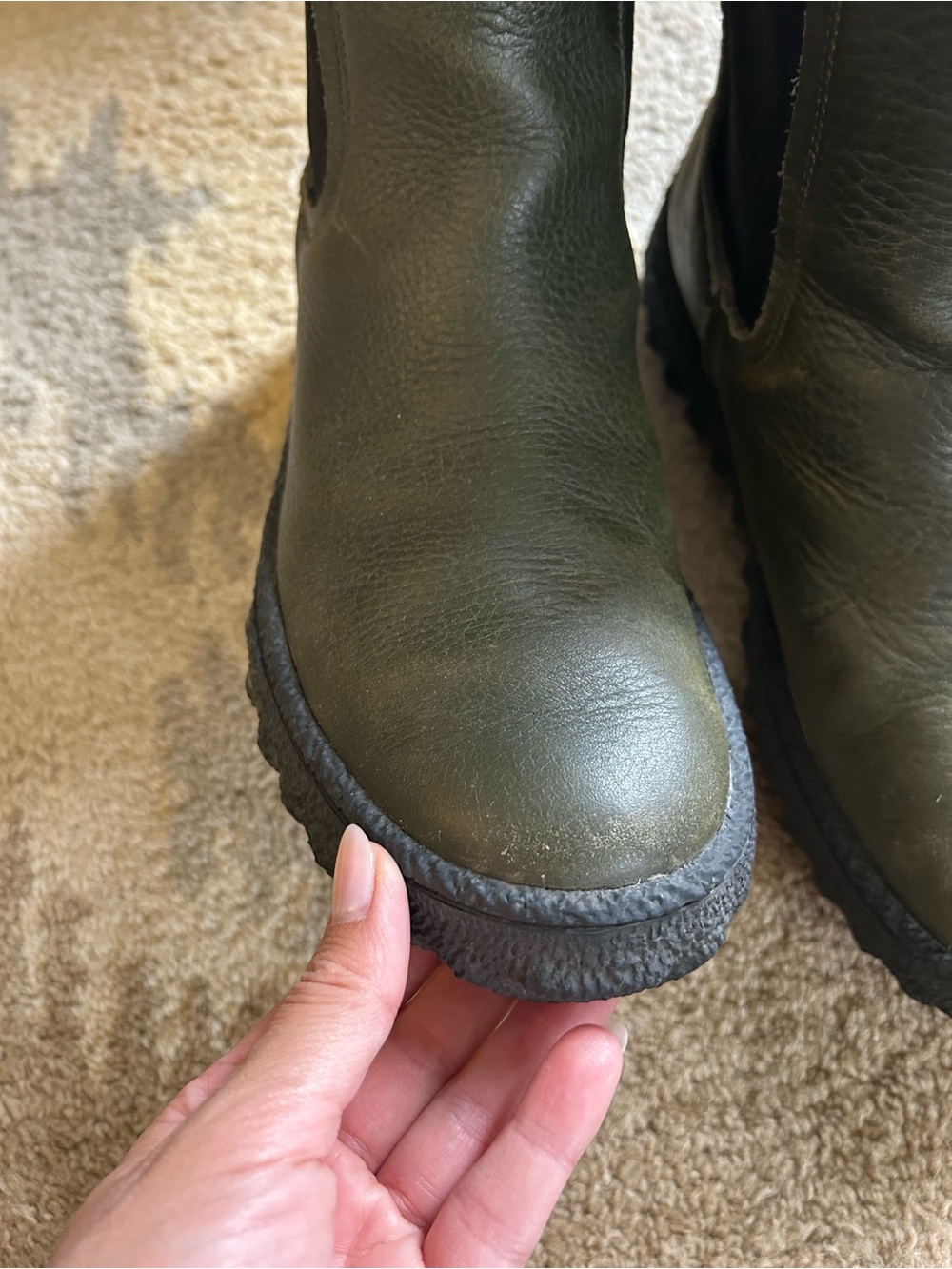 Camper Olive Chelsea Lug-Sole Ankle Boots - Picture 4 of 13